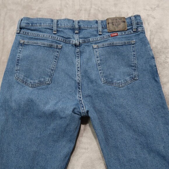Wrangler Jeans Mens 38x30 Blue Flex Fit Straight Cowboy Western Rancher Rodeo - Picture 3 of 12